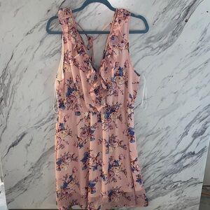 Love Tree Pink and Blue Floral Dress